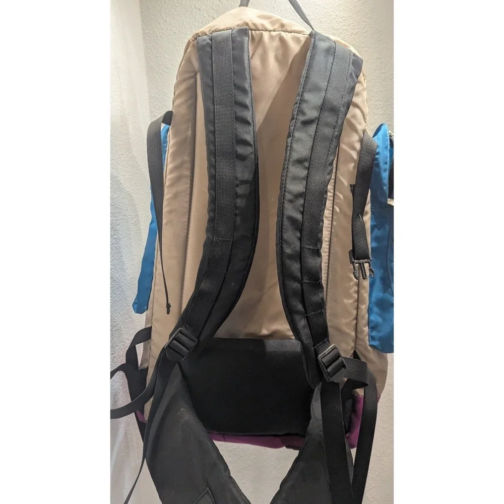 Vintage Kelty  Snipe Backpack Blue Pink Hiking Daypack 90s Korea